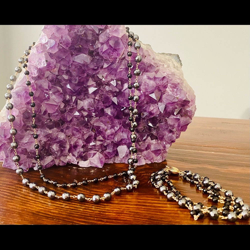 Onyx and Hematite set
